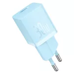 Baseus GaN5 Mini hálózati gyorstöltő 30W, USB Type-C, kék