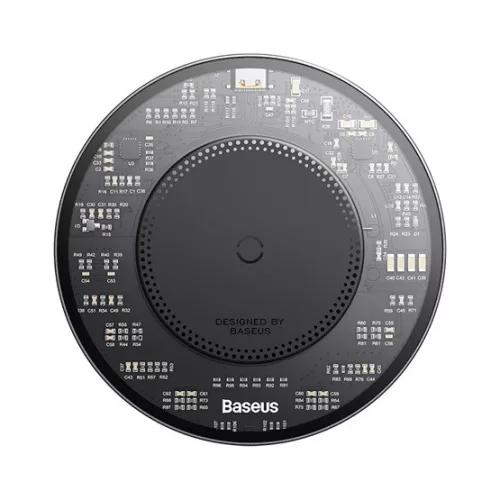 Baseus Simple 2 vezeték nélküli töltő 15W, fekete + 24W USB Type-C, 1m kábel
