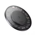 Baseus Simple 2 vezeték nélküli töltő 15W, fekete + 24W USB Type-C, 1m kábel
