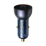 Baseus Particular PPS autós gyorstöltő 65W, USB Type-A + USB Type-C, szürke