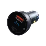 Baseus Particular PPS autós gyorstöltő 65W, USB Type-A + USB Type-C, szürke