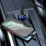 Baseus Particular PPS autós gyorstöltő 65W, USB Type-A + USB Type-C, szürke