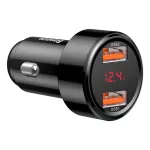 Baseus Magic autós gyorstöltő 45W, 2×USB Type-A, fekete