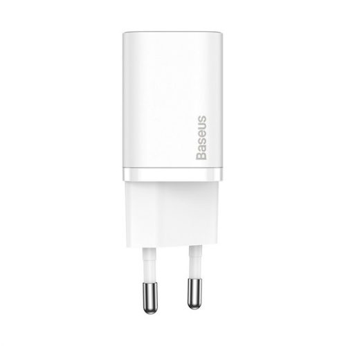 Baseus Super Si hálózati gyorstöltő 20W, USB Type-C, fehér
