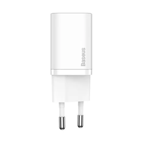 Baseus Super Si hálózati gyorstöltő 20W, USB Type-C, fehér
