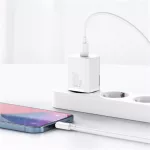 Baseus Super Si hálózati gyorstöltő 30W, USB Type-C, fehér