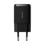 Baseus Compact hálózati töltő 10.5W, 2×USB Type-A, fekete