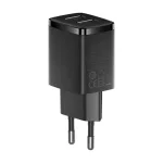 Baseus Compact hálózati töltő 10.5W, 2×USB Type-A, fekete