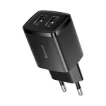 Baseus Compact hálózati töltő 10.5W, 2×USB Type-A, fekete