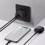 Baseus Compact hálózati töltő 10.5W, 2×USB Type-A, fekete