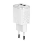 Baseus Compact hálózati töltő 10.5W, 2×USB Type-A, fehér