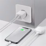 Baseus Compact hálózati töltő 10.5W, 2×USB Type-A, fehér