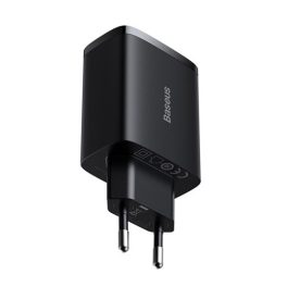 Baseus Compact hálózati töltő 17W, 3×USB Type-A, fekete