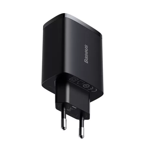 Baseus Compact hálózati töltő 17W, 3×USB Type-A, fekete