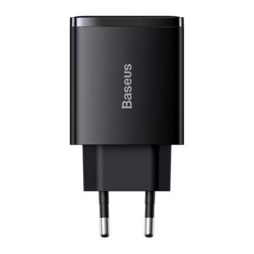 Baseus Compact hálózati gyorstöltő 30W, 2×USB Type-A + USB Type-C, fekete