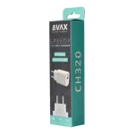 AVAX CH320 SPEEDY USB-A + USB-C 20W hálózati töltő