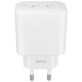   AVAX CH602W SPEEDY+ 2x Type C  (PD) 45W gyors hálózati töltő, fehér