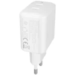 AVAX CH602W SPEEDY+ 2x Type C  (PD) 45W gyors hálózati töltő, fehér