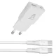 AVAX CH6413 30W GaN gyorstöltő és 60W USB-C szilikon kábel szett, fehér