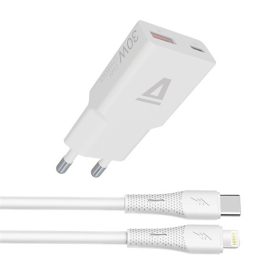   AVAX CH6414 30W GaN töltő és USBC-Lightning szilikon kábel szett, fehér
