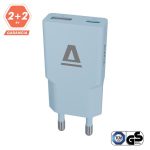 AVAX CH641LB NANO SLIM 30W töltő adapter USB-C (PD3.0)+USB-A (QC3.0), világoskék