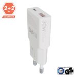 AVAX CH641W NANO SLIM 30W töltő adapter USB-C (PD3.0)+USB-A (QC3.0), fehér