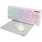 MARVO Loot 30 billentyűzet+egér+egérpad combo - Fehér - UK /Membrán/