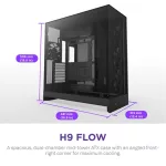 NZXT Midi - H9 Flow (2025) - Matt fekete - CM-H92FB-01