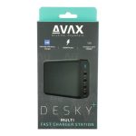 AVAX DC637 DESKY+ 4xType C (PD 3.0) 200W GaN gyorstöltő elosztó - Dobozsérült termék