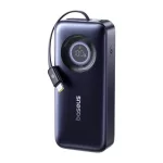 Baseus EnerCore CR11 gyorstöltő powerbank 20000 mAh, 67W, beépített USB Type-C automata behúzós kábel, fekete