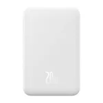 Baseus EnerFill FM41 Magnetic vezeték nélküli gyorstöltő powerbank 20000 mAh, 20W, fehér + 60W USB Type-C, 30cm kábel