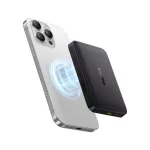 Baseus EnerFill FM12 Qi2 Magnetic vezeték nélküli gyorstöltő powerbank 10000 mAh, 22.5W, fekete + USB Type-C, 30cm kábel
