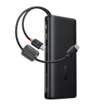Baseus EnerFill FC41 gyorstöltő powerbank 25000 mAh 145W, beépített 2×USB Type-C kábel, fekete