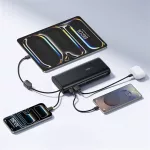 Baseus EnerFill FC41 gyorstöltő powerbank 25000 mAh 145W, beépített 2×USB Type-C kábel, fekete