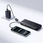 Baseus EnerFill FC41 gyorstöltő powerbank 25000 mAh 145W, beépített 2×USB Type-C kábel, fekete