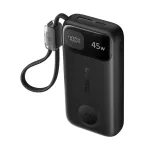 Baseus EnerFill FT31 gyorstöltő powerbank & Apple Watch 10000 mAh 45W, beépített USB Type-C kábel, fekete
