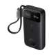 Baseus EnerFill FT31 gyorstöltő powerbank & Apple Watch 10000 mAh 45W, beépített USB Type-C kábel, fekete