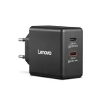Lenovo Dual USB-C 65W GaN Charger - Black