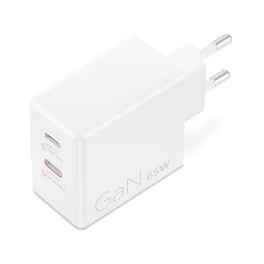 Lenovo Dual USB-C 65W GaN Charger - White