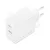 Lenovo Dual USB-C 65W GaN Charger - White