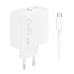 Lenovo Dual USB-C 65W GaN Charger - White