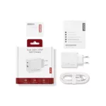 Lenovo Dual USB-C 65W GaN Charger - White