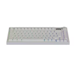   AVAX GM02 PRO Fehér 75% Gasket RGB tri-mode mechanikus billentyűzet Gateron piros switch, magyar kiosztás