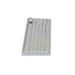 AVAX GM02 PRO Fehér 75% Gasket RGB tri-mode mechanikus billentyűzet Gateron sárga switch, magyar kiosztás