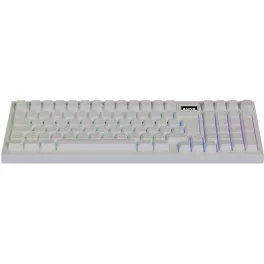   AVAX GM03 PRO Fehér 98% Gasket RGB tri-mode mechanikus billentyűzet Gateron sárga switch, magyar kiosztás