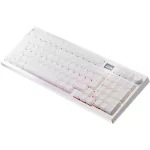 AVAX GM03 PRO Fehér 98% Gasket RGB tri-mode mechanikus billentyűzet Gateron sárga switch, magyar kiosztás