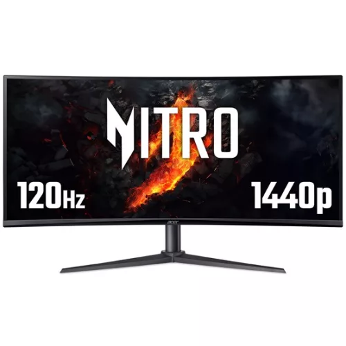 Acer 34" Nitro XZ340CUJ0BMIIPHX ZeroFrame Adaptive-Sync - VA - 120Hz - Fekete - Bontott termék
