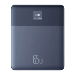   Baseus Blade2 gyorstöltő powerbank 12000 mAh, 65W, kék + 100W USB Type-C, 50cm kábel
