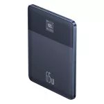Baseus Blade2 gyorstöltő powerbank 12000 mAh, 65W, kék + 100W USB Type-C, 50cm kábel