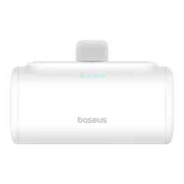   Baseus Compact gyorstöltő powerbank 5000 mAh, 20W USB Type-C csatlakozóval, fehér